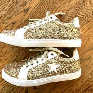 Ontwoods gold glitter sneakers 10